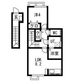 ヴァンクール鶴岡II【2階】の間取り
