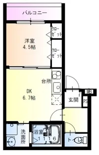フジパレス鳳駅西ノース【1階】の間取り
