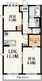 シャングリラ【2階】の間取り