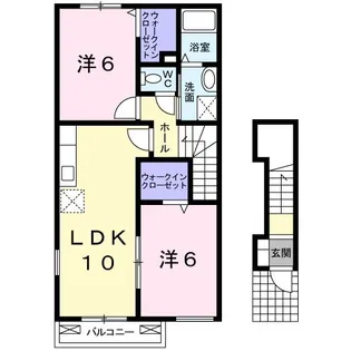 トキメック・ハイムD【2階】の間取り