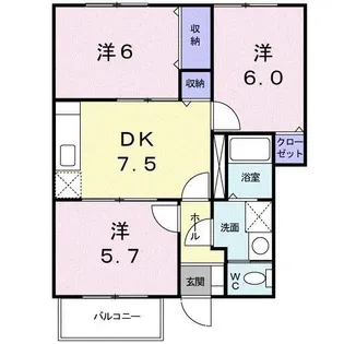 スターライトシティ A【1階】の間取り