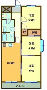 パークサイド鈴鹿【4階】の間取り