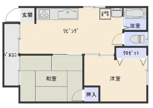 小田ハイツ【2階】の間取り