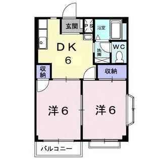 グリーンコーポコガ【1階】の間取り