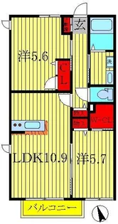 メゾン明原【1階】の間取り