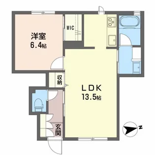 シャーメゾン トムテ B【1階】の間取り