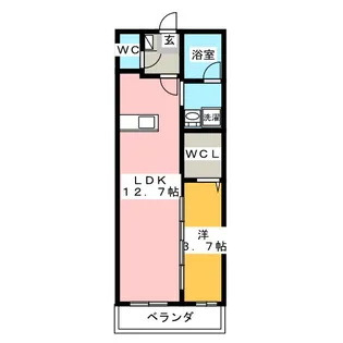 ドルチェヴィータ東静岡【2階】の間取り