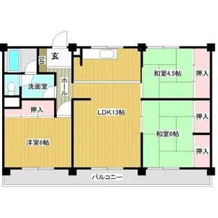 ハイツ若草【2階】の間取り
