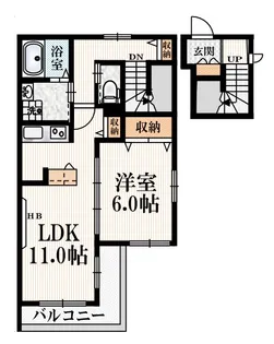 サウスガーデン【2階】の間取り