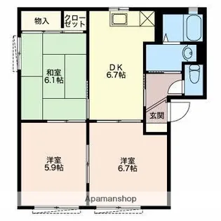 EDEL HEIM II【1階】の間取り