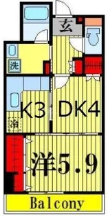 コーポレート竹ノ塚2丁目【2階】の間取り
