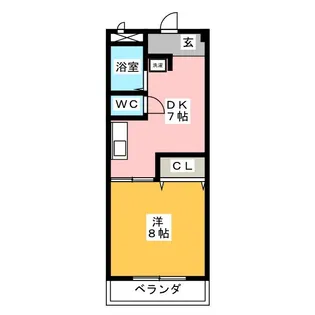 カラタケハイツ【1階】の間取り
