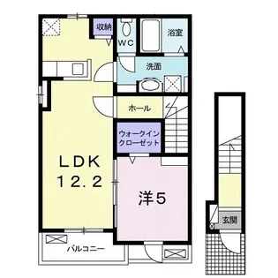 レインボー・ハイツII【2階】の間取り