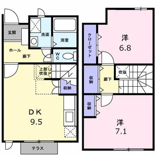 メゾンパルテールA、Bの間取り