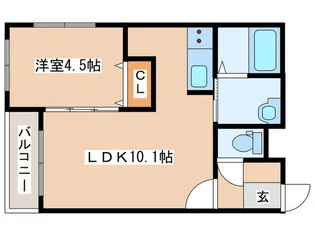 ヴィアーレ平岸【2階】の間取り