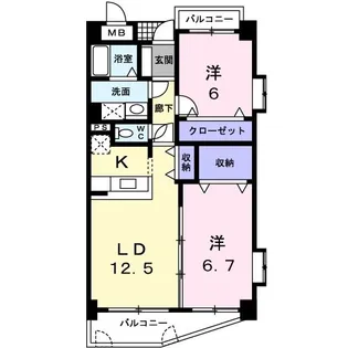 パラディヒラムネ1【3階】の間取り
