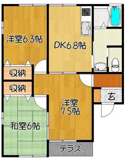 アドバンス【1階】の間取り