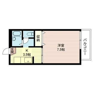 メゾンフルール【2階】の間取り
