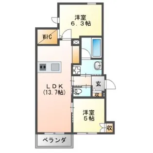 ヘーベルメゾン藤井寺【1階】の間取り