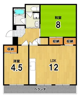 東大路高野第2住宅12棟【7階】の間取り