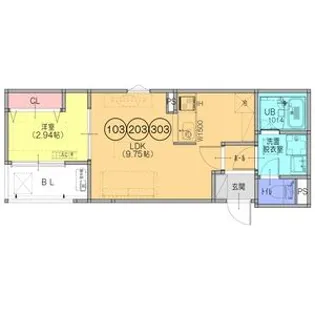 F+style東大阪本庄1号館【1階】の間取り