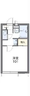 レオパレスあかほり宿【2階】の間取り