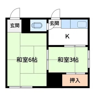みどり荘【2階】の間取り