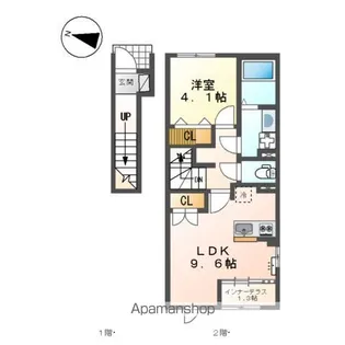仮)スターテラスII手城【2階】の間取り