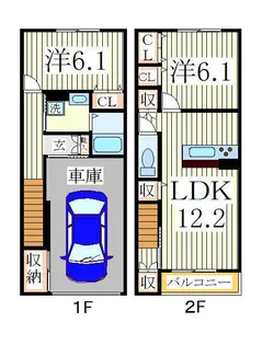 ノヴァンタノーヴェBの間取り
