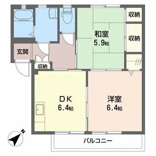 ミレニアムガーデンII【1階】の間取り