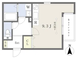 ルシエル東海通サウス【3階】の間取り