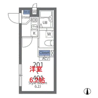 バークレーン中延【2階】の間取り