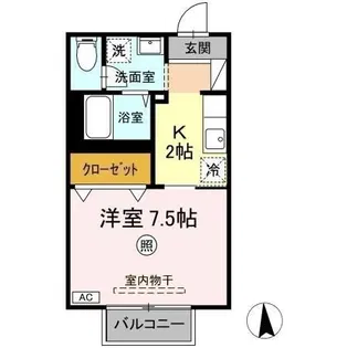 コスモ城南【2階】の間取り