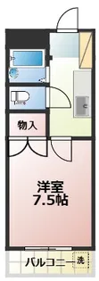 黒髪グリーンハイツ中村【1階】の間取り