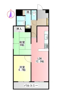 グレイシャス東島【4階】の間取り