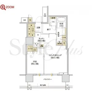 プラウドタワー名古屋錦【10階】の間取り