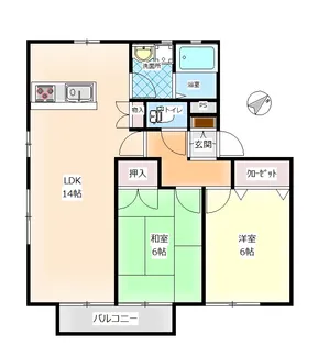 メゾンフロッグA棟【2階】の間取り