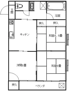 モンテパルド【2階】の間取り