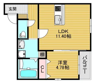 プレミール郡津【2階】の間取り