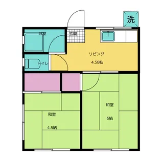 大内荘【2階】の間取り