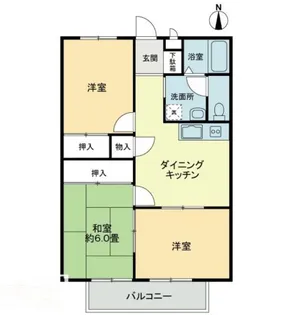 フォブール大井B【2階】の間取り