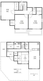 埼玉県上尾市大字領家【一戸建】の間取り