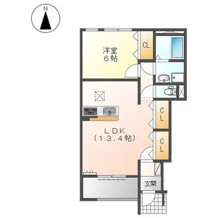 グリーンヒルズ西仙房【1階】の間取り