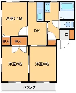 エレガンドミール B【2階】の間取り