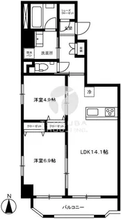 モンテヴェルデ神楽坂弐番館【3階】の間取り