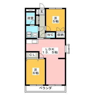 ヴィラフロンティア【1階】の間取り