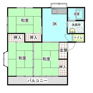 シャトーオオヒラ705【2階】の間取り