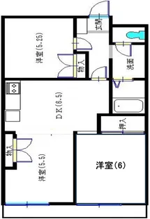 ブルースカイ本郷【3階】の間取り