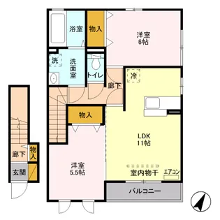 茨城県結城市大字結城【アパート】の間取り