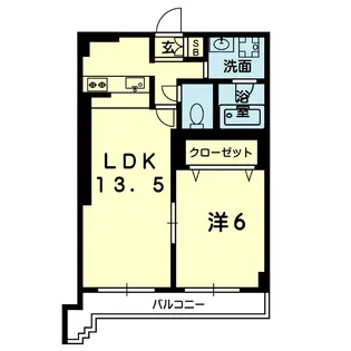 1LDKの間取り画像